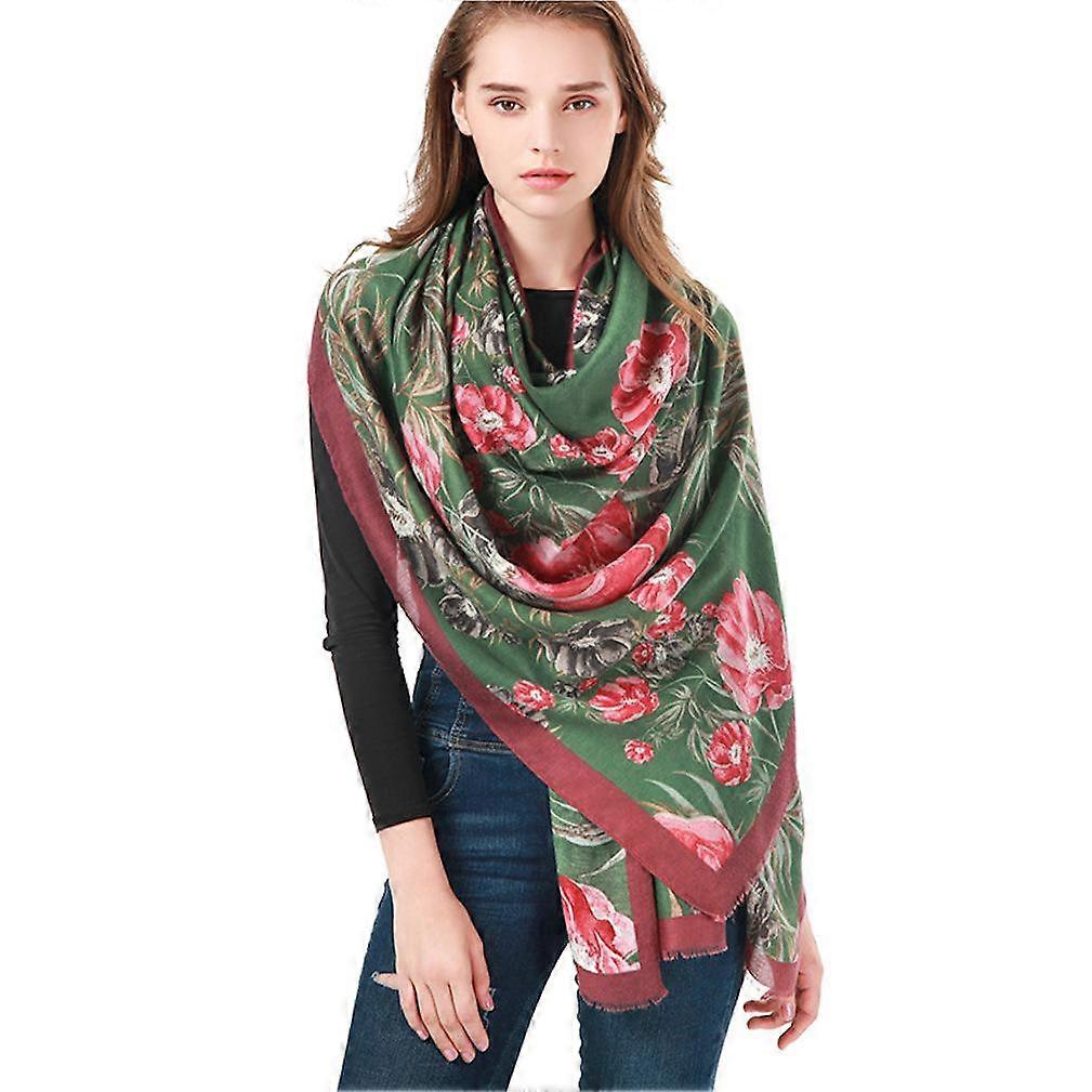 automne hiver imprimé écharpe coton châle mode longues enveloppes pour dame