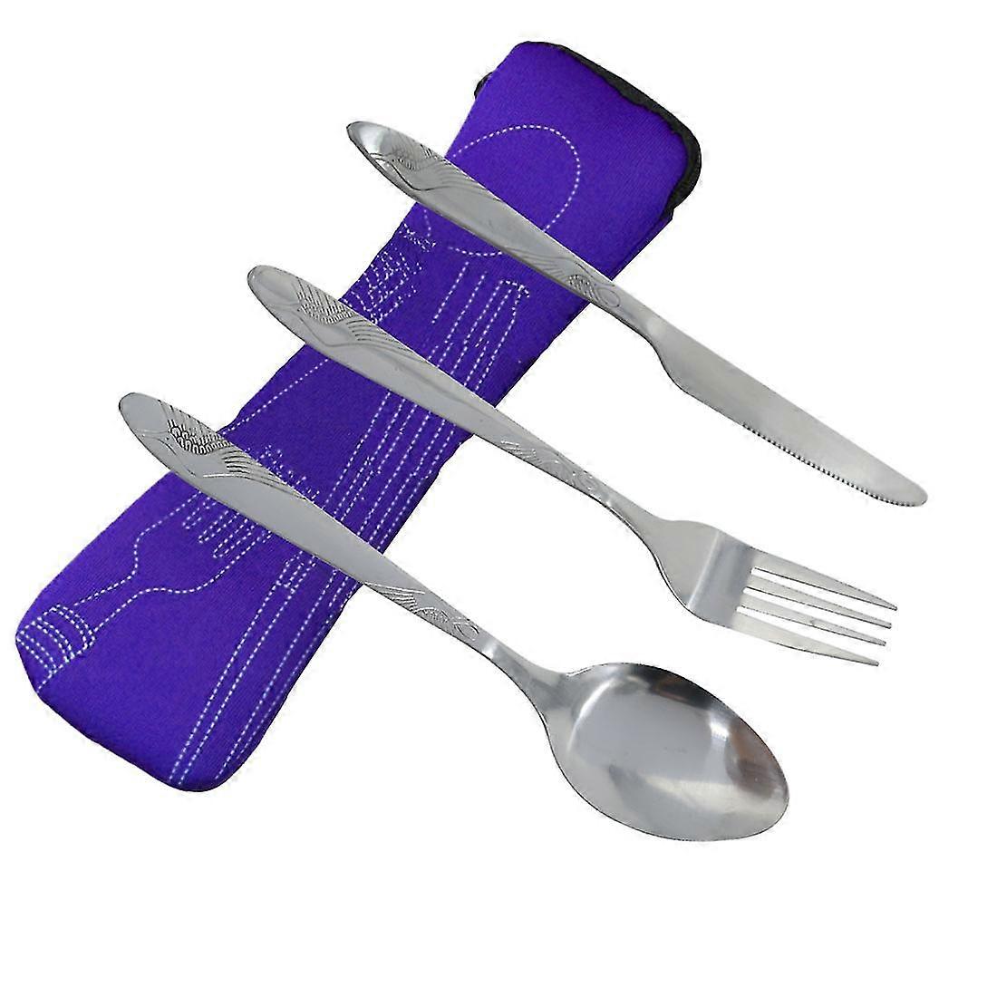 Less Steel Cutlery Set ,dinnerware Sets, Portable Tableware Set With Cloth Bag Lunch Tools Set