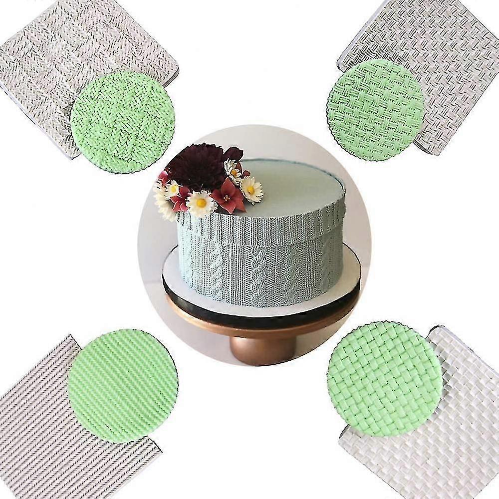 4個編みシリコーンフォンダンド型