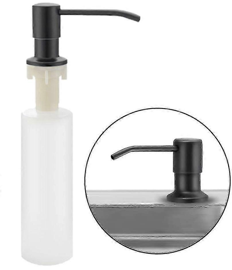 Kitchen Sink Soap Dispenser, 350ml Kitchen Stainless Steel Built-in Detergent Dispenser, Refillable Soap Dispenser With 360 Rotating Pump