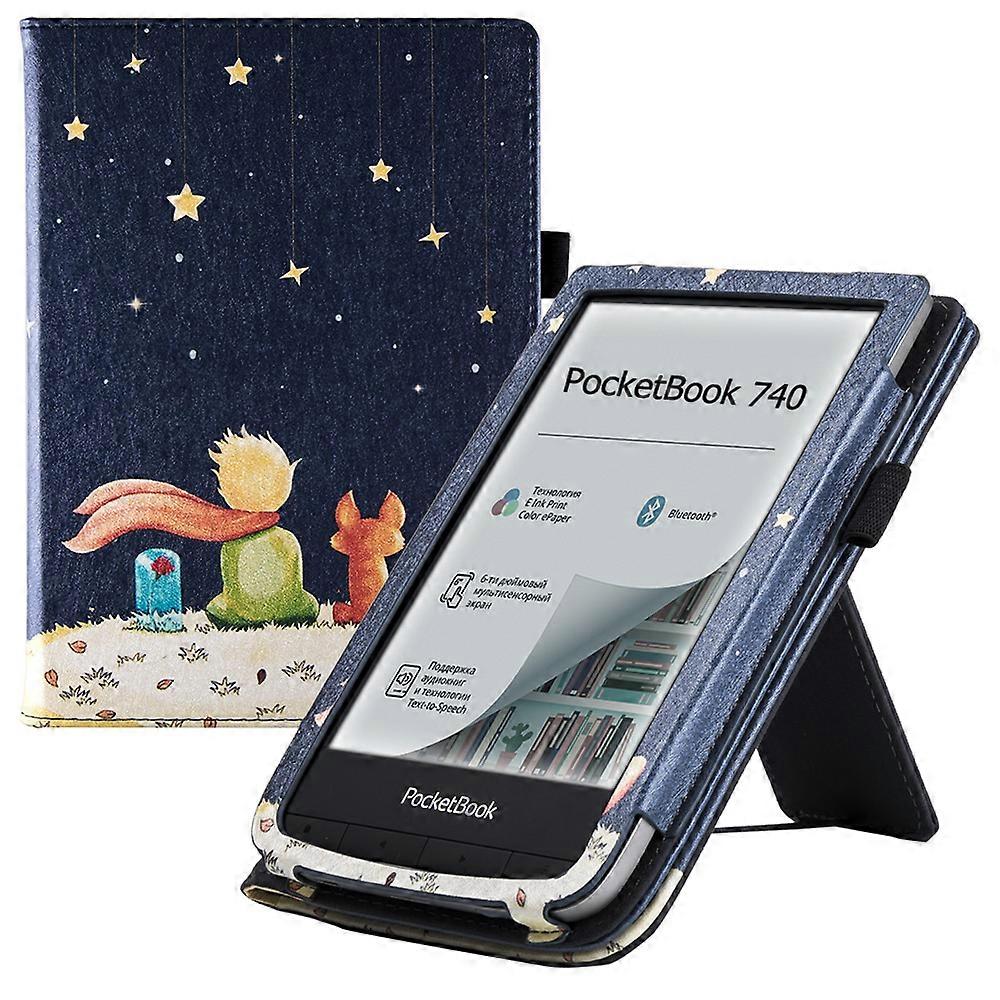 Stand Case for 7.8" PocketBook 740/740 Pro/740 Color -Premium PU Leather Protective Sleeve Cover with Hand Strap/Auto Sleep/Wake