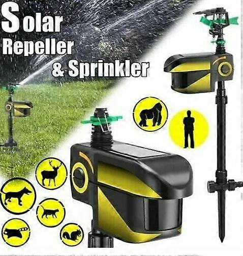 Solar Powered Charge Animal Repellent Infrared Deterrent Automatic Induction Watering Motion Detection Activated Repeller Outdoor C
