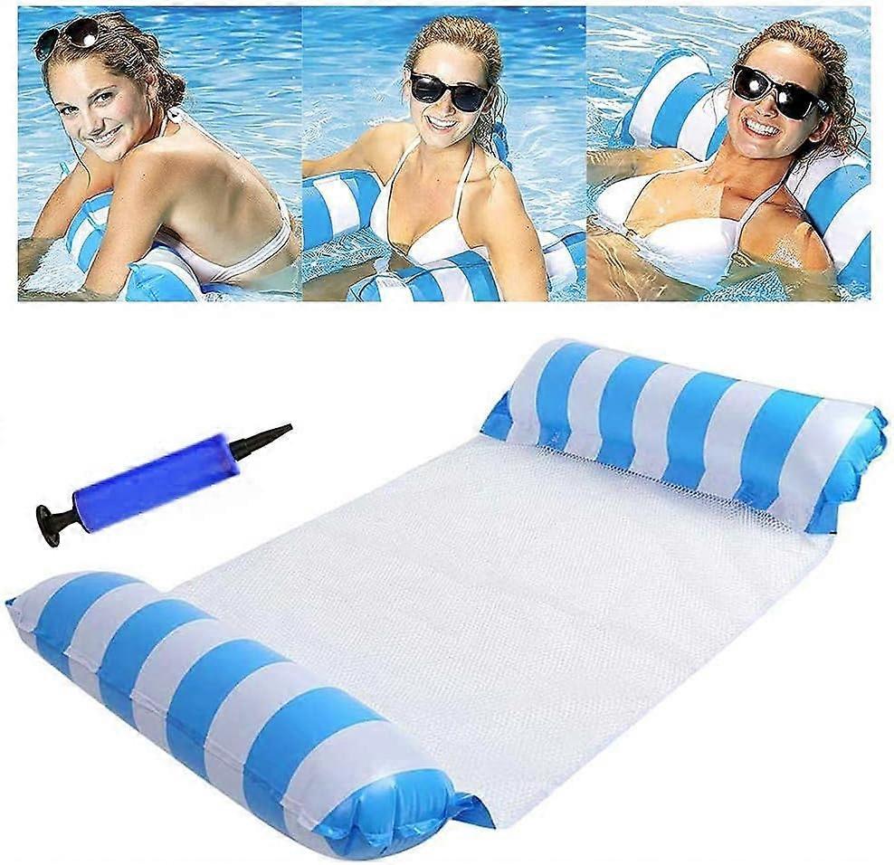 Multi Purpose Floating Hammock, Inflatable Pool Float 4-in-1 Floating Reclining Float Hammock Water Hammock Multi-Use Foldable Floating Hammock Portab
