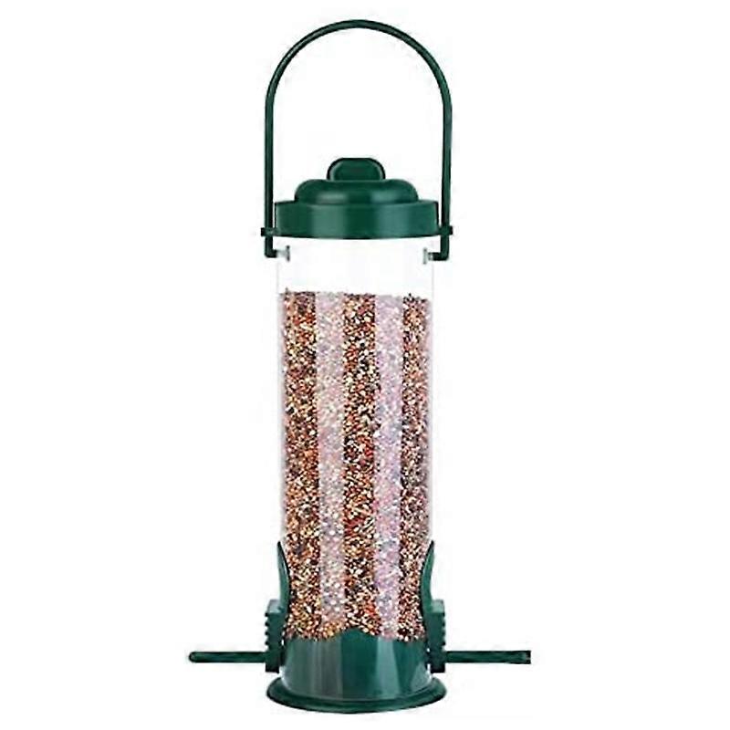 Udendørs fuglefoder, fuglefoder, hængende fuglefoder med låg, vandtætte foderautomater til have vilde b