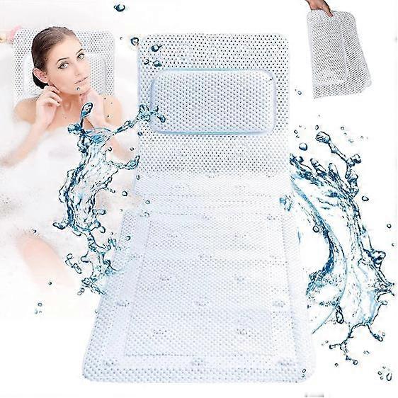 PVC Foam Breathable 3D Mesh Layers Bath Cushion With Pillow Full Body Bath Tub Pillow