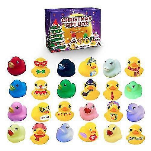2023 Christmas Advent Calendar Blind Box Gift 24 Grids Rubber Ducks -c98