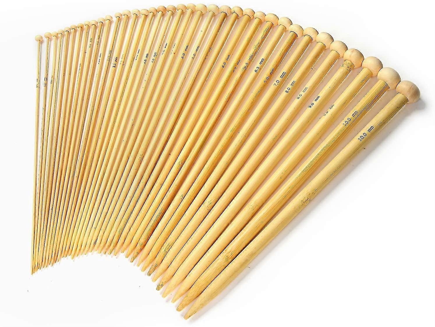 Knitting Needles Bamboo Set 18 Size (36pcs) Knitting Crochet Hooks