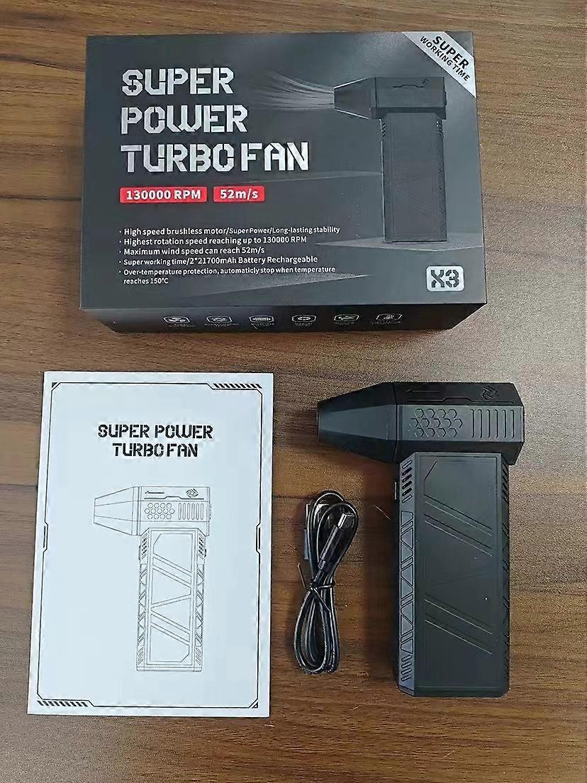 X3 Super Power Violent Blower Mini Turbo Jet Fan Handheld Brushless Motor 3Modes 130000 Rpm Wind Speed 52M/S Industrial Duct Fan