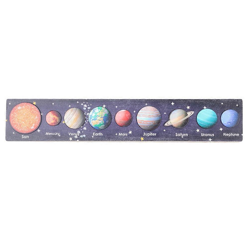 Solar System Puzzle for Kids Planets Wooden Space Matching Toys for Child Preschool Learning Birthday Gift