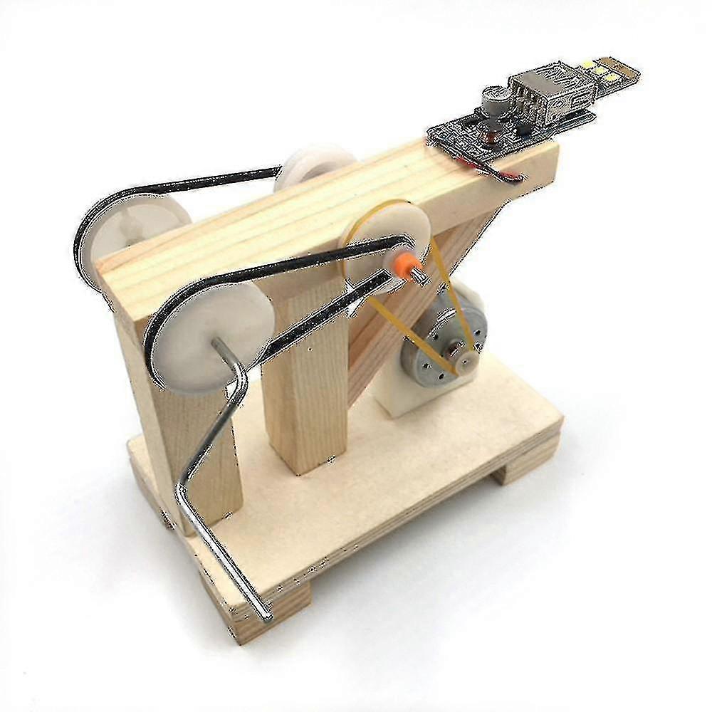 Diy Wood Hand Generator Building Kit Manual Model Material Set