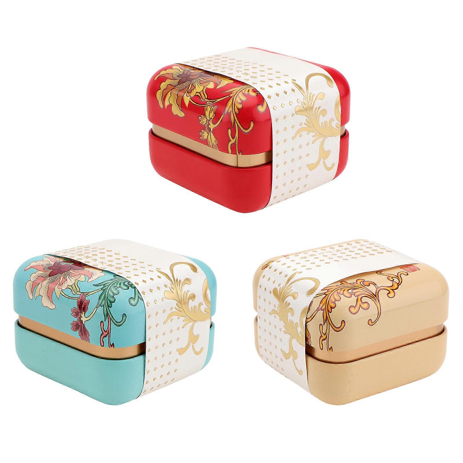 3Pcs Candy Tea Storage Cans Tea Leaf Storage Jars Black Tea Sealed Jar with Lid Random Color