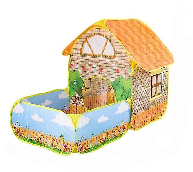 Children's tent indoor and outdoor toy playhouse with garden, 50 ocean balls and pop lights