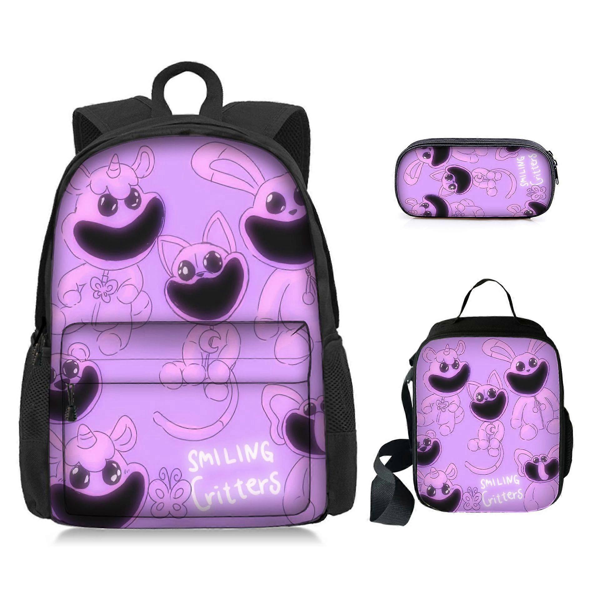 New Poppy's Playtime Chapter 3 Smiling Critters Printed Backpack Three-Piece Set