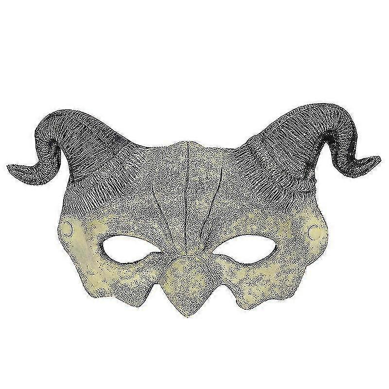 Halloween Half Face Shofar Demon Mask Cospaly Prom Props