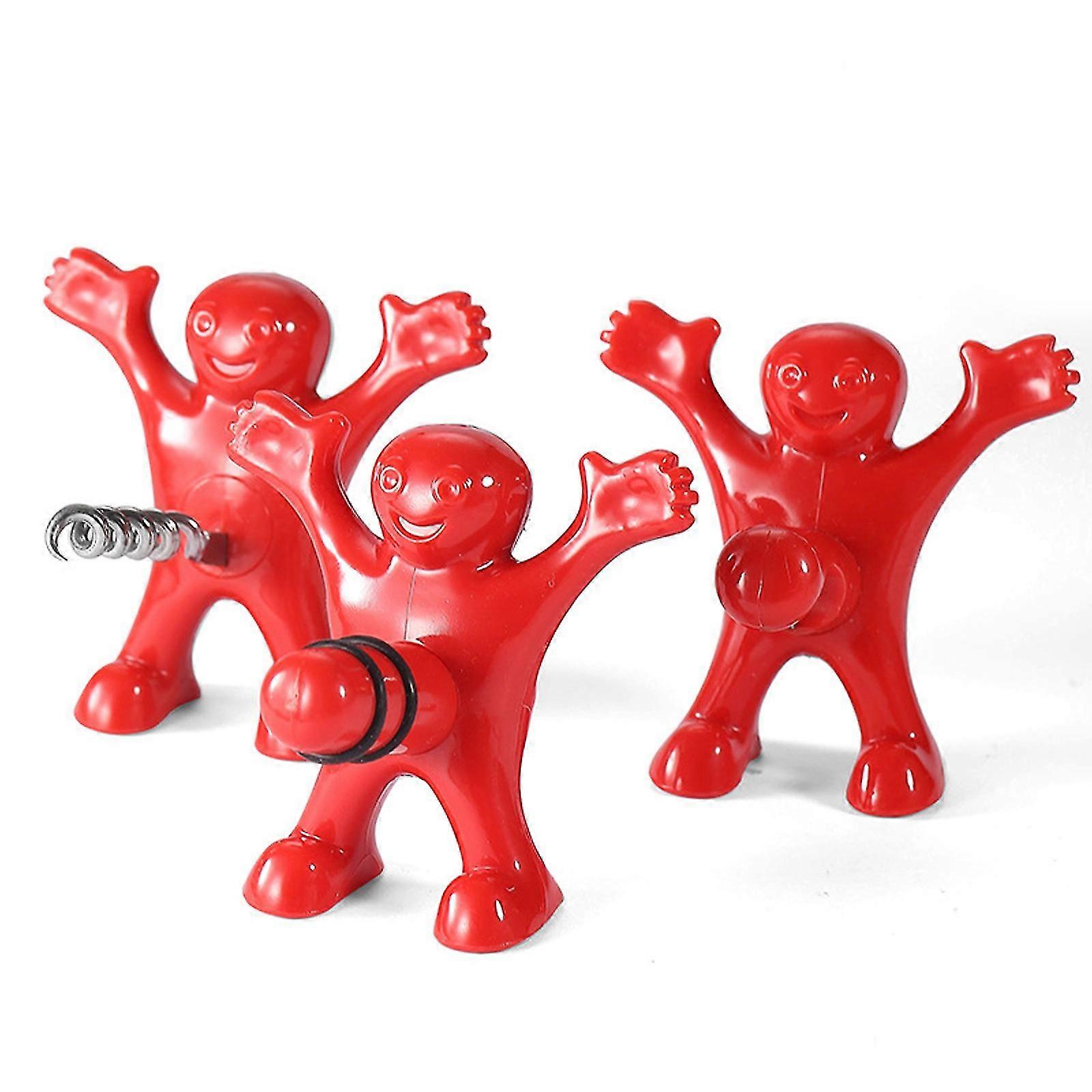 Corkscrew Bottle Opener Funny 6pcs Red Man Kitchenware