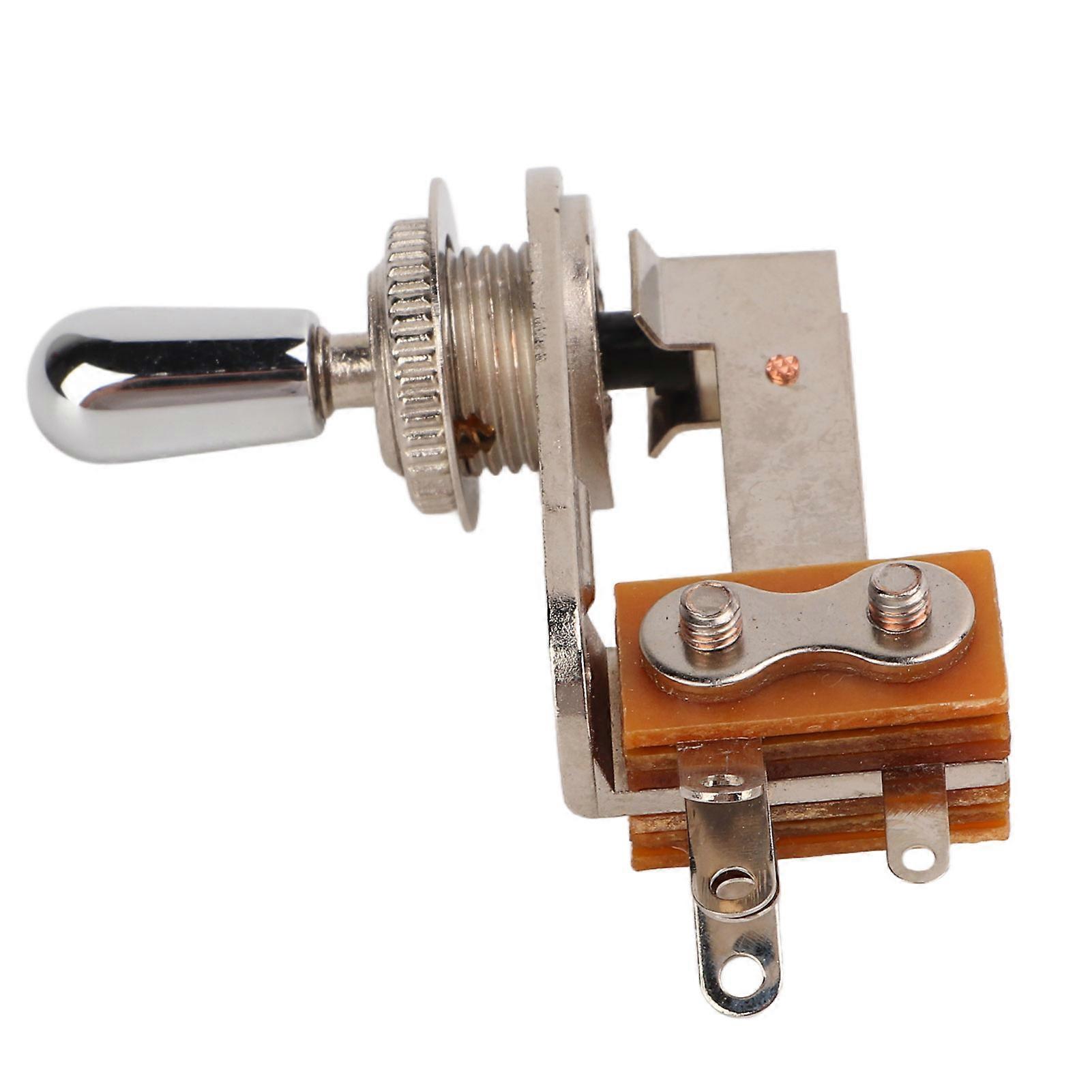 3 Way L Shaped Toggle Switch Electric Guitar Pickup Selector Replacement Tones Control PartsSilver Cap