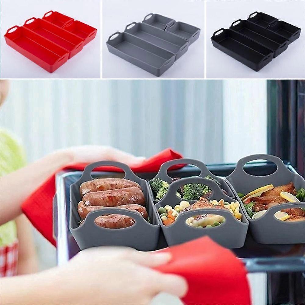 Silicone Sheet Pan Dividers For Easy Cooking & Meal Prep, Reusable Baking Trays