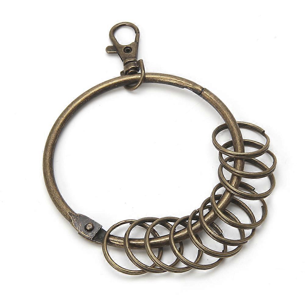Keyring Keychain Clips Hook Clasps Big Key Ring Split DIY Bronze Oversize New