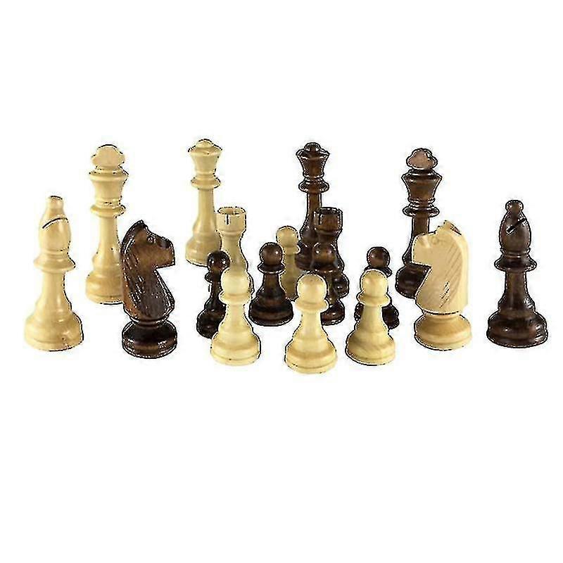 32 Pcs Wooden Chess Game Chess Pieces Set Wooden Chess Set For Table Game Complete Chessmen