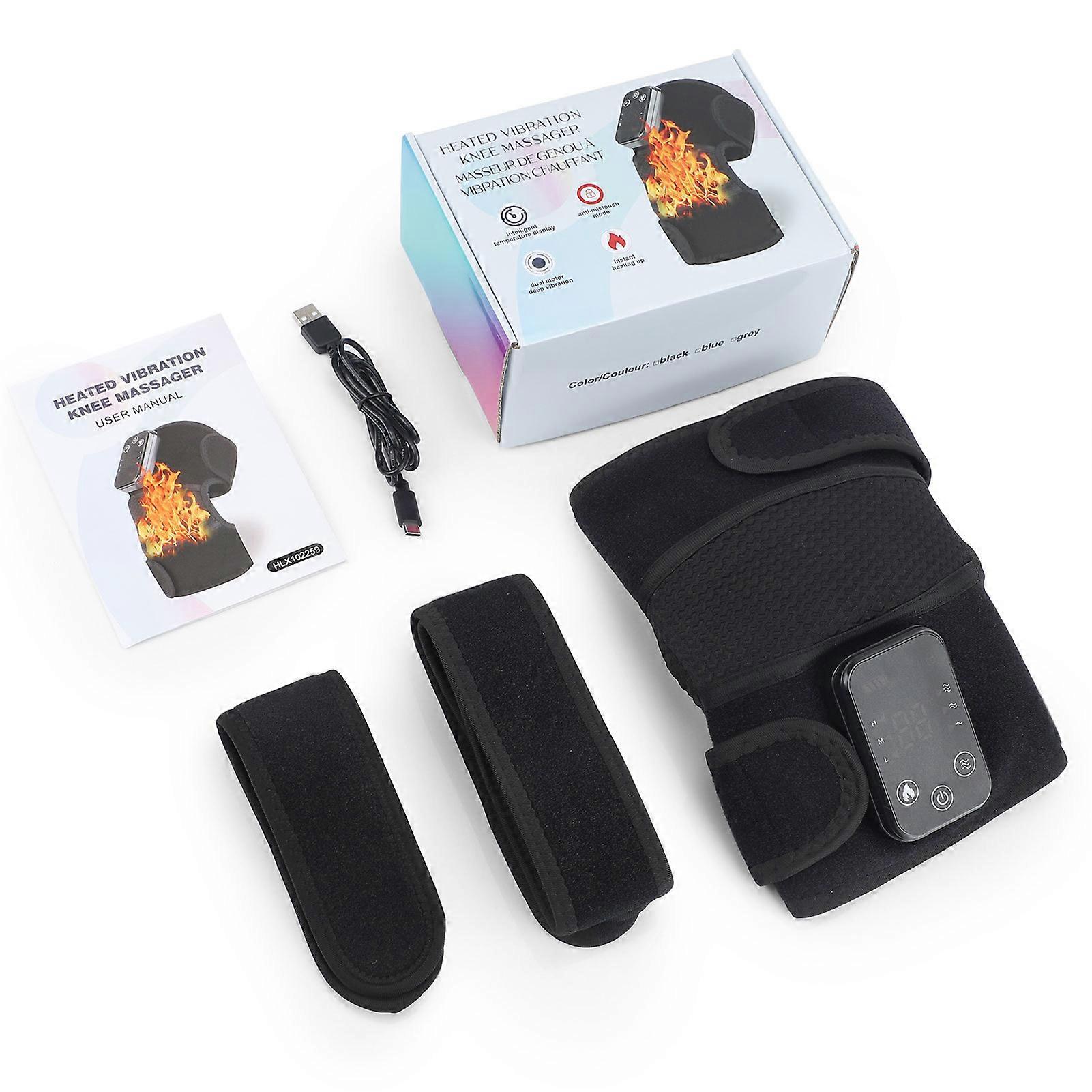Heating Massaging Knee Pad 3 Adjustables Heating Modes Knee Pad for Knee Elbow Shoulder