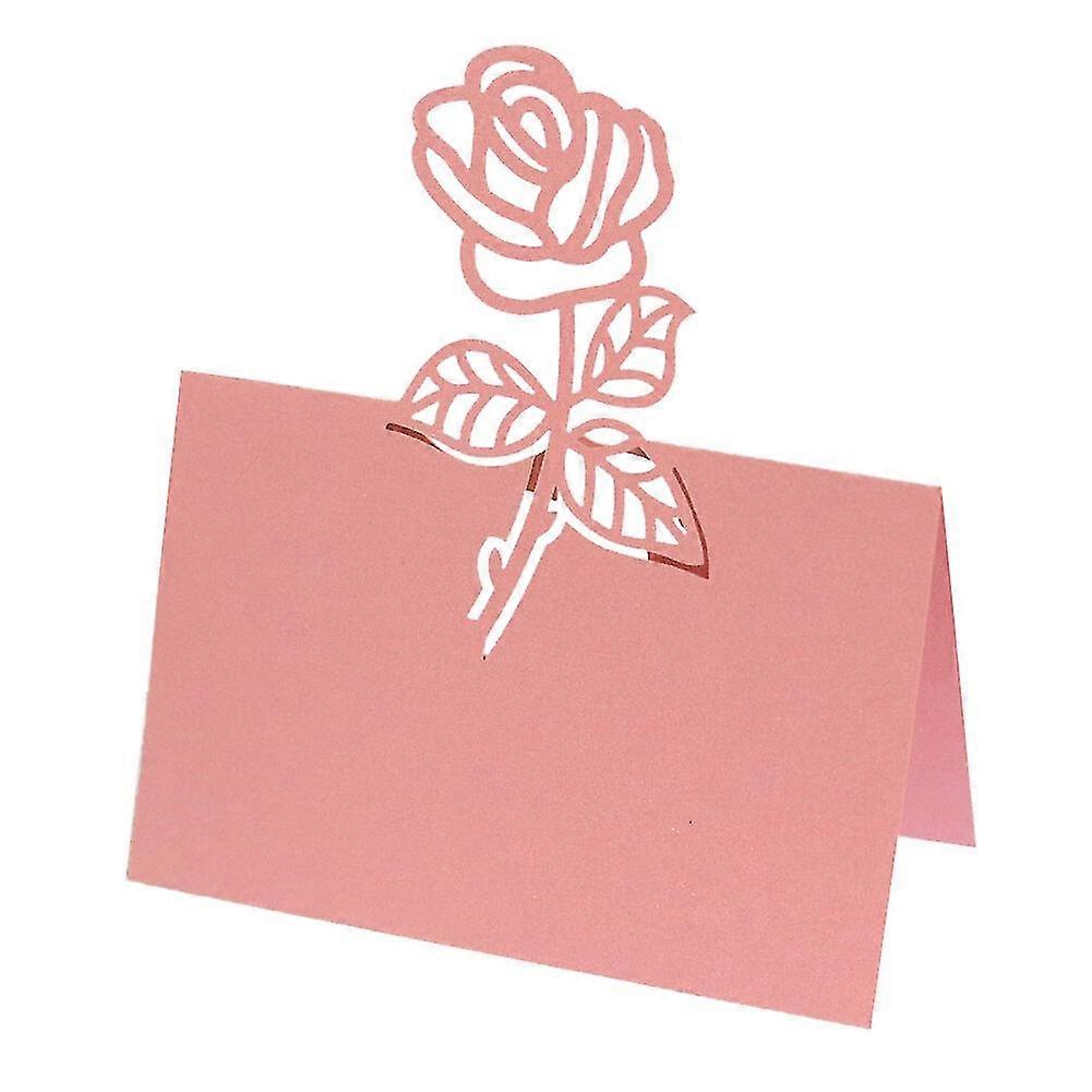 Table Place Cards, Place Cards for Table Setting, 50 Pack Hollow Out Roses Pattern Premium Seating P