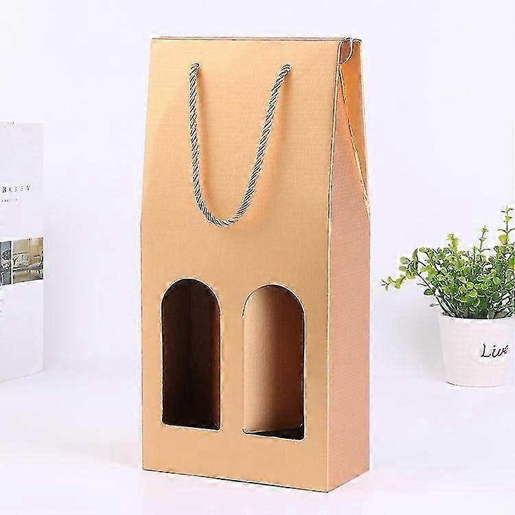 Set of 10 bottle bags for 2 bottles of champagne/wine with textile drawstring and window, 36.5cm*17cm*9cm