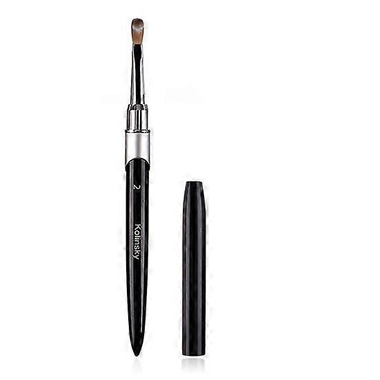 Nail Art Brush UV Handle Bristles Soft Faux Mink Metal Multifunctional Gel Carving Pen
