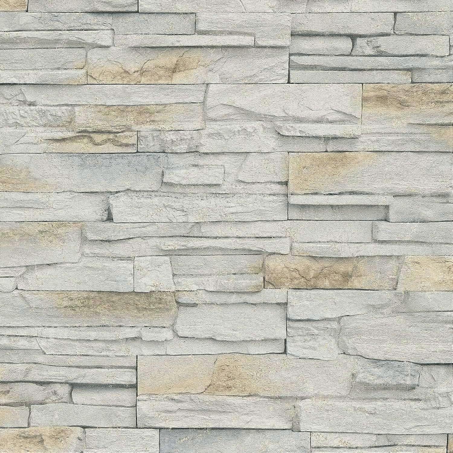 Erismann Realistic Stacked Stones Wallpaper