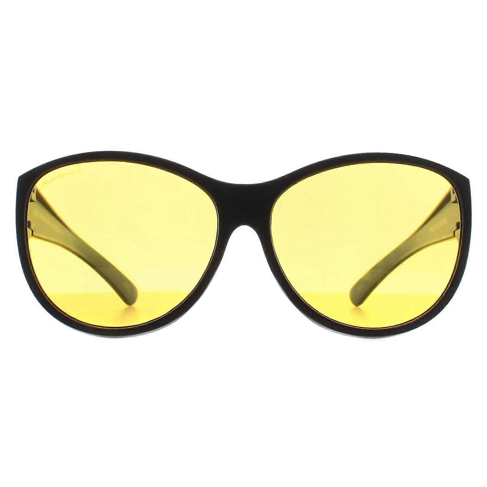 Montana Sunglasses FO8 Fitover C Matte Black Yellow Polarized
