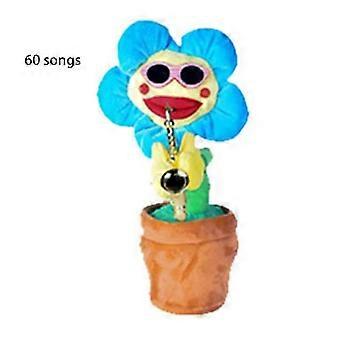13in Electric Toy Stuffed Dancing Flower for Birthday Gift Party Favor Soundable for Smart Toy Soft PP Cotton with 60 So