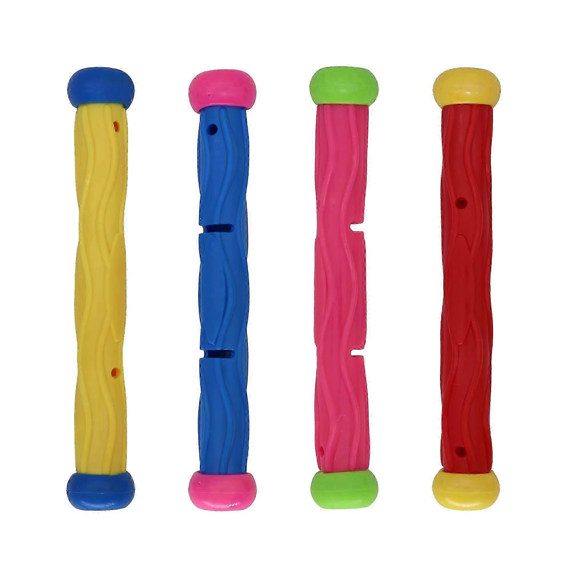 مجموعة ألعاب الغوص في المسبح 4 عصي الغوص طوربيدات السباحة تحت الماء ألعاب التدريب على حمام السباحة ألعاب الغوص تدريب الأطفال هدية (قضبان الغوص)