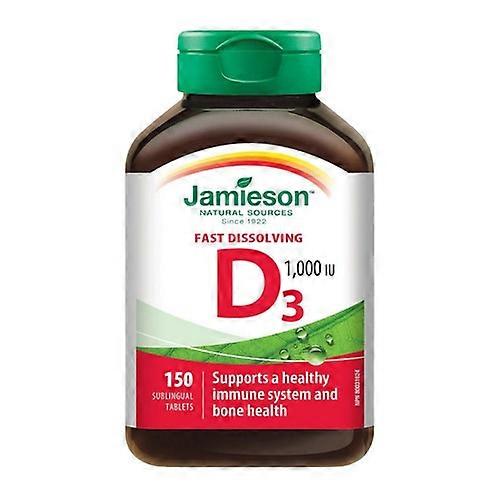 Jamieson Vitamins Vitamin D3 1,000 IU Fast Dissolving Tablets, 150 Sublingual