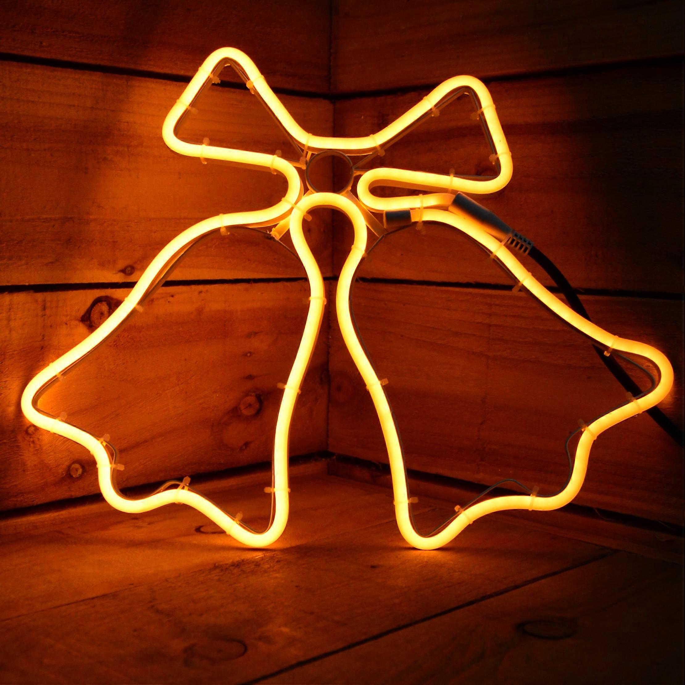 Premier Yellow Led Neon Flex Double Bell - 45cm X 33cm