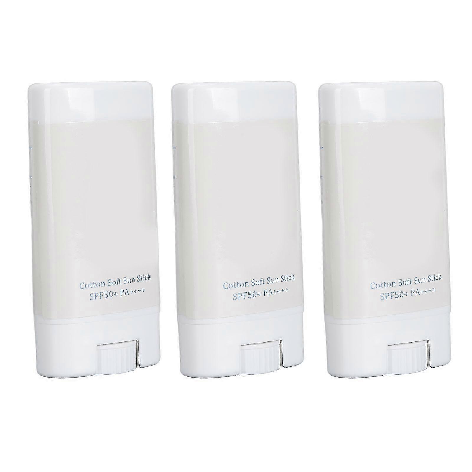 3pcsフェイシャル日焼け止めスティックSPF 50 +各19g紫外線保護保湿日焼け止めクリーム野外活動用f26