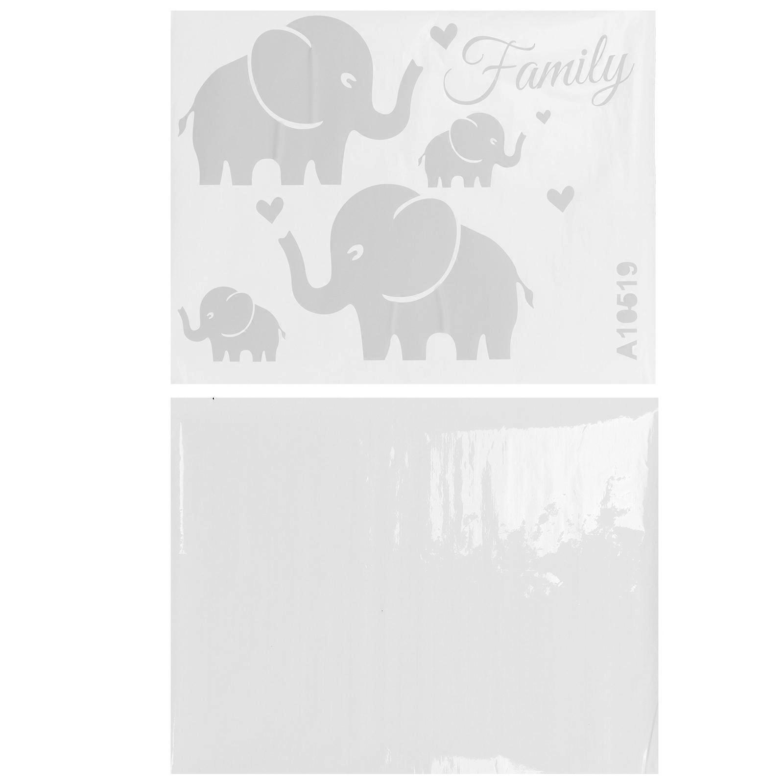 Removable Wall Decal Elephant Pattern PVC Sticker For Bedroom Room Decor