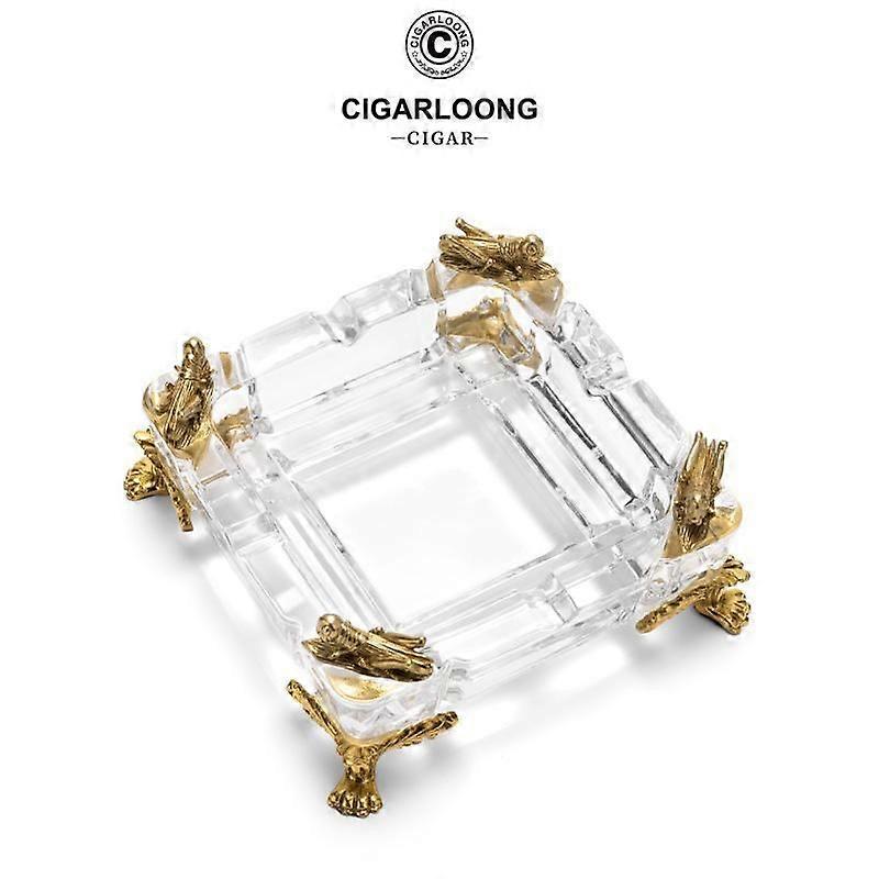Posacenere per sigari posacenere in rame intarsiato in cristallo austriaco fatto a mano Clg-23Ep26