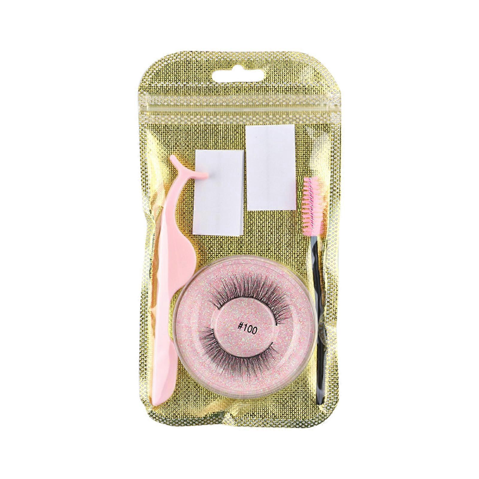 Selfadhesive False Eyelashes Without Glue Selfadhesive Eyelashes Quickadhesive Double Glue Eyelashes With Eyelash Curler Eyelash Brush WU6035