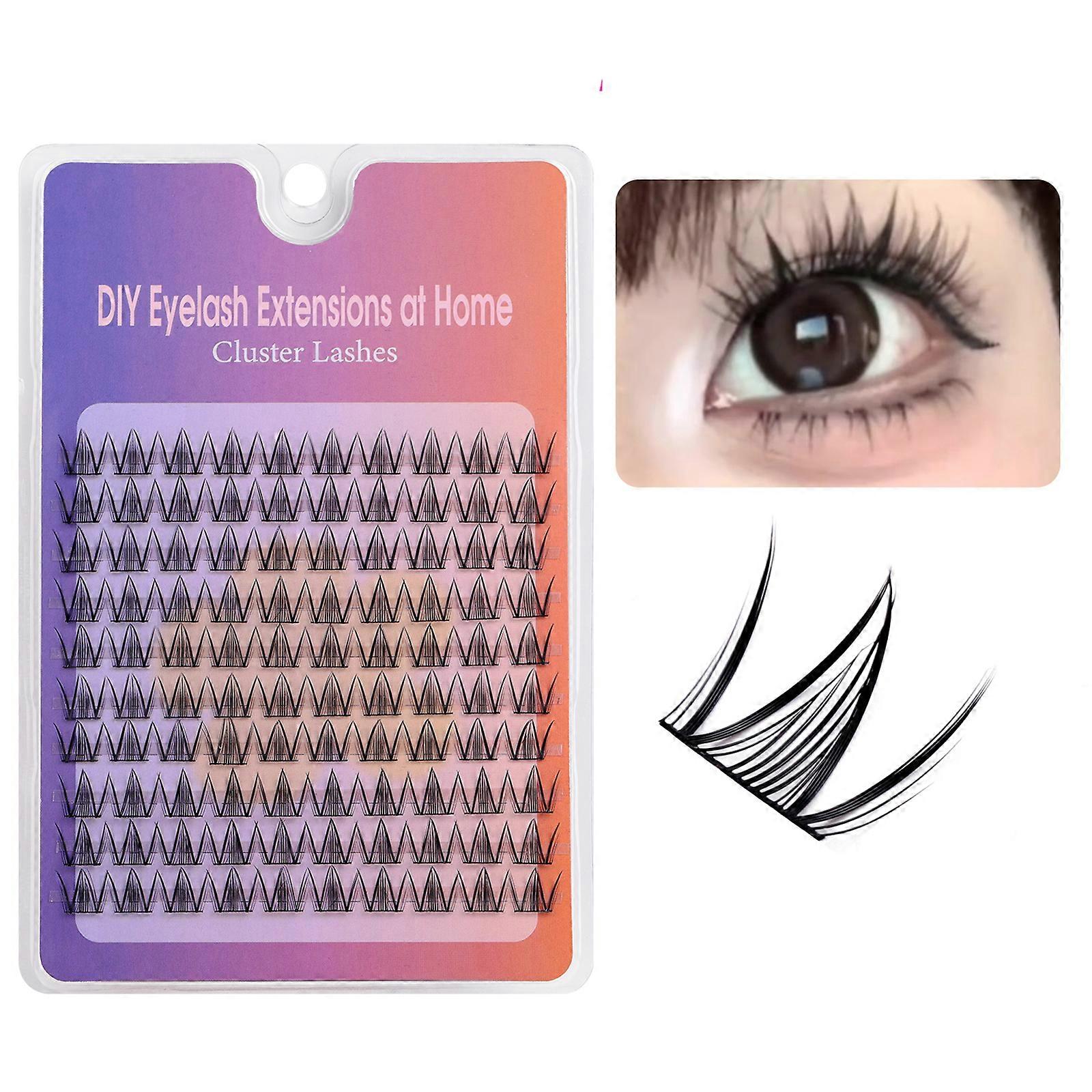 1 Box Natural Eyelashes False Eyelash Cluster Lashes Cluster Self-Adhesive Cluster Eyelashes Individual Lashes