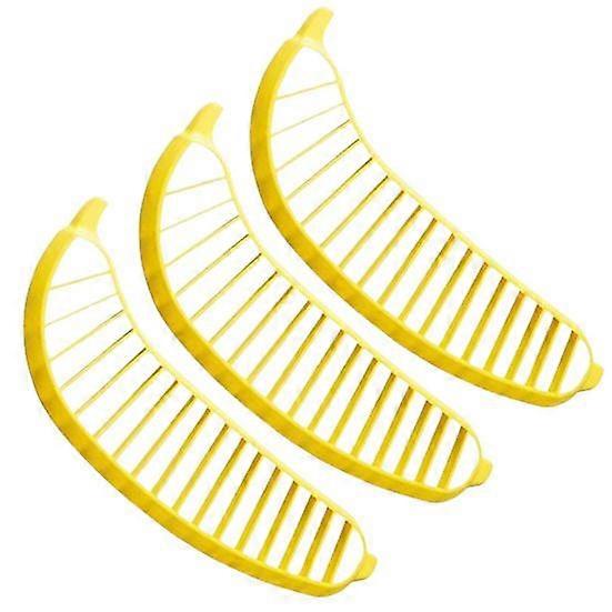 3Pcs Banana Slicer Food Grade Plastic Sharp Blade Multi-functional Fruit Salad Banana Dicer Masher Cutting Tool Kitchen Gadgets