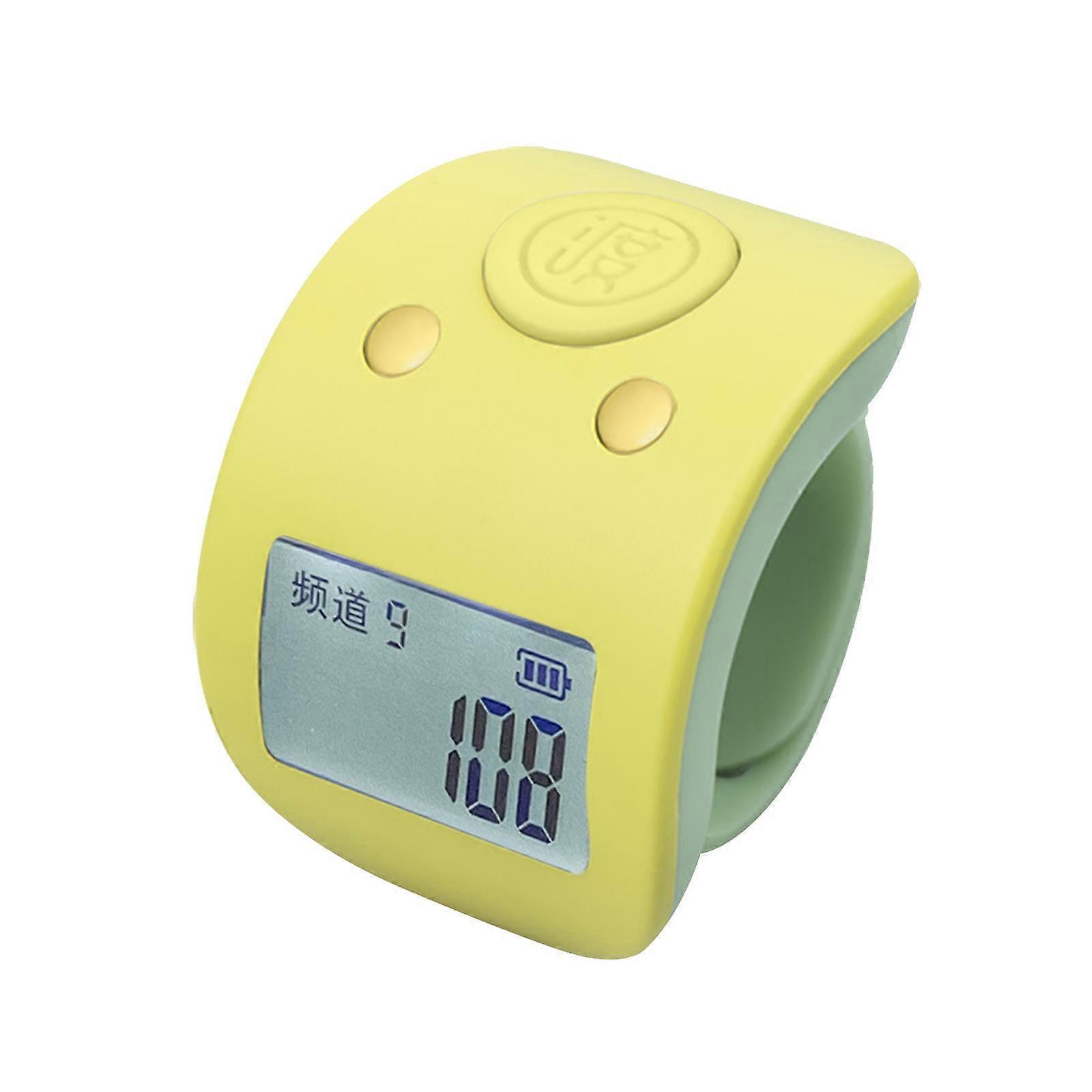 9 Channel Ring Tally Counter Clicker with Food Grade Silicone Ring Belt Clear NightsLight Screen for Meditation Exercise