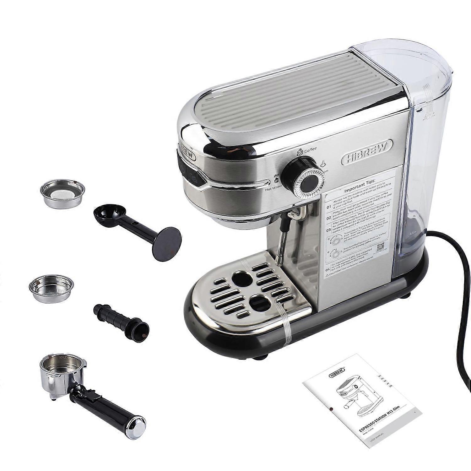 Compact Coffee Machine with Milk Frothing System Touch Control 19Bar Single and Double Serve Auto Sh