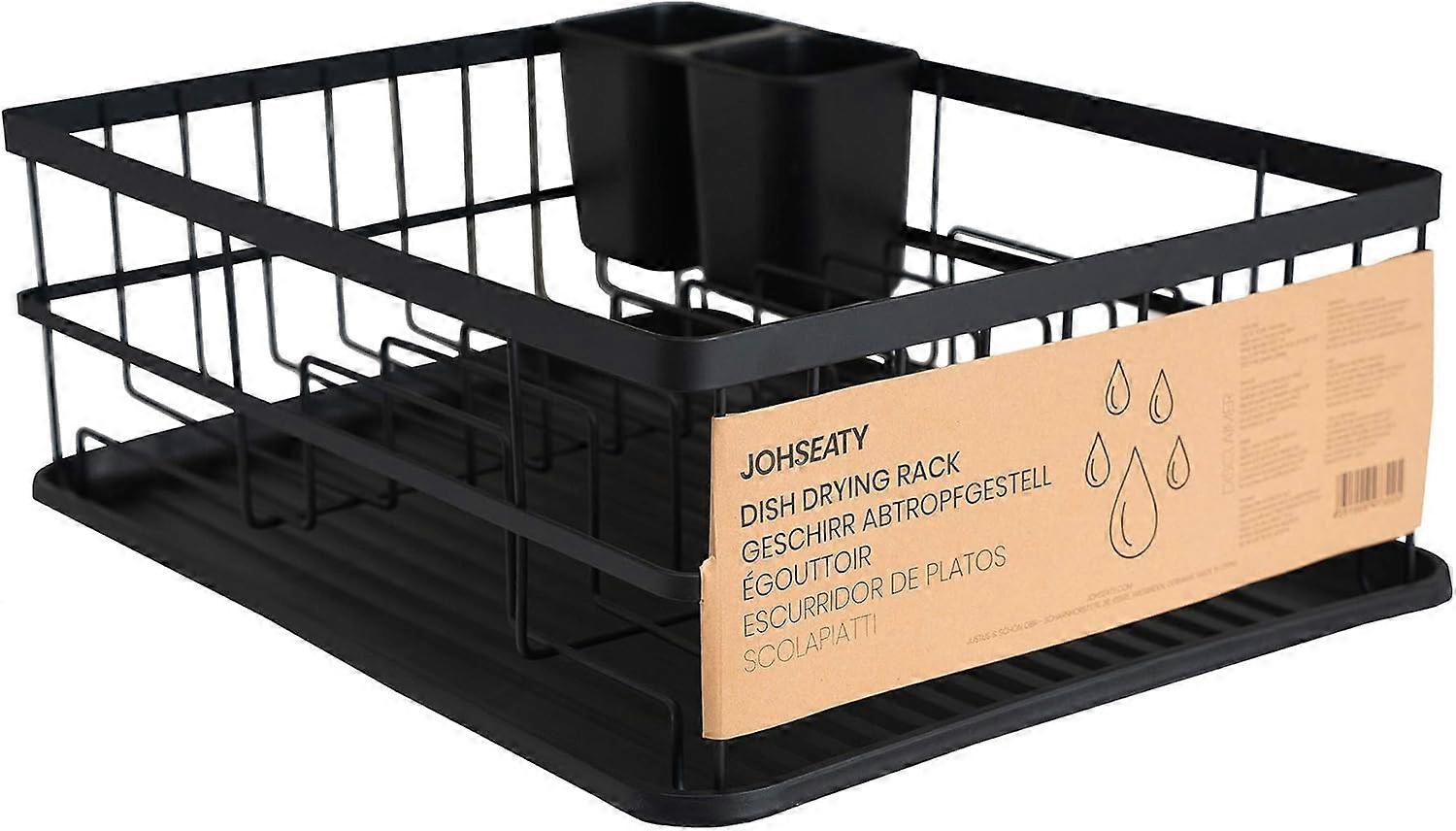 Moderner Geschirrtrockner, Küchenabtropffläche aus hochwertigem Material mit elegantem mattschwarzem Finish