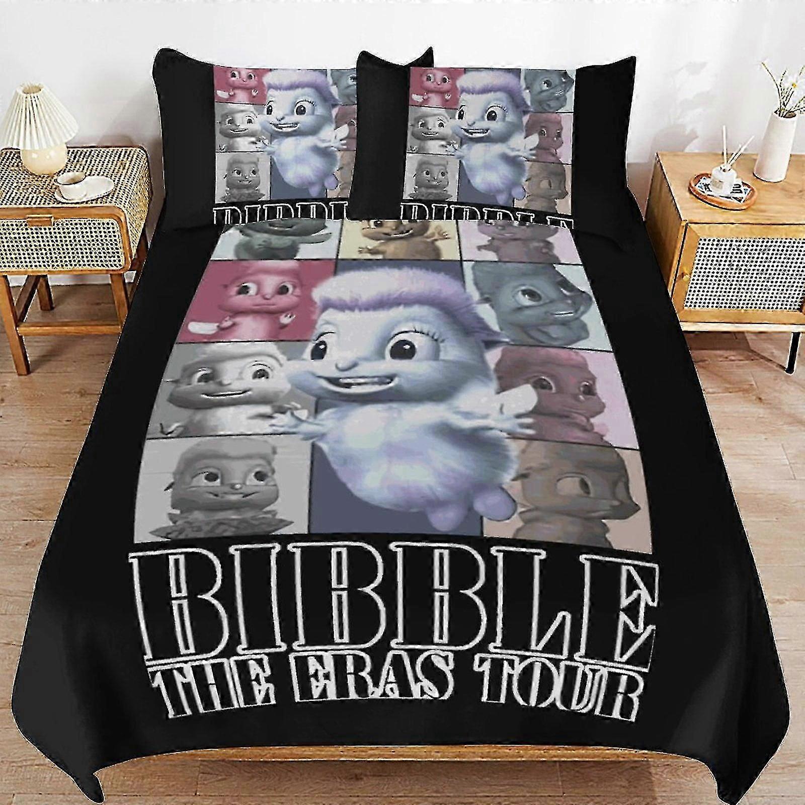 b1801 Lençóis Bibble Capa de edredão Conjunto de cama de 3 peças 1 capa de edredão e 2 fronhas Lençóis gb1801