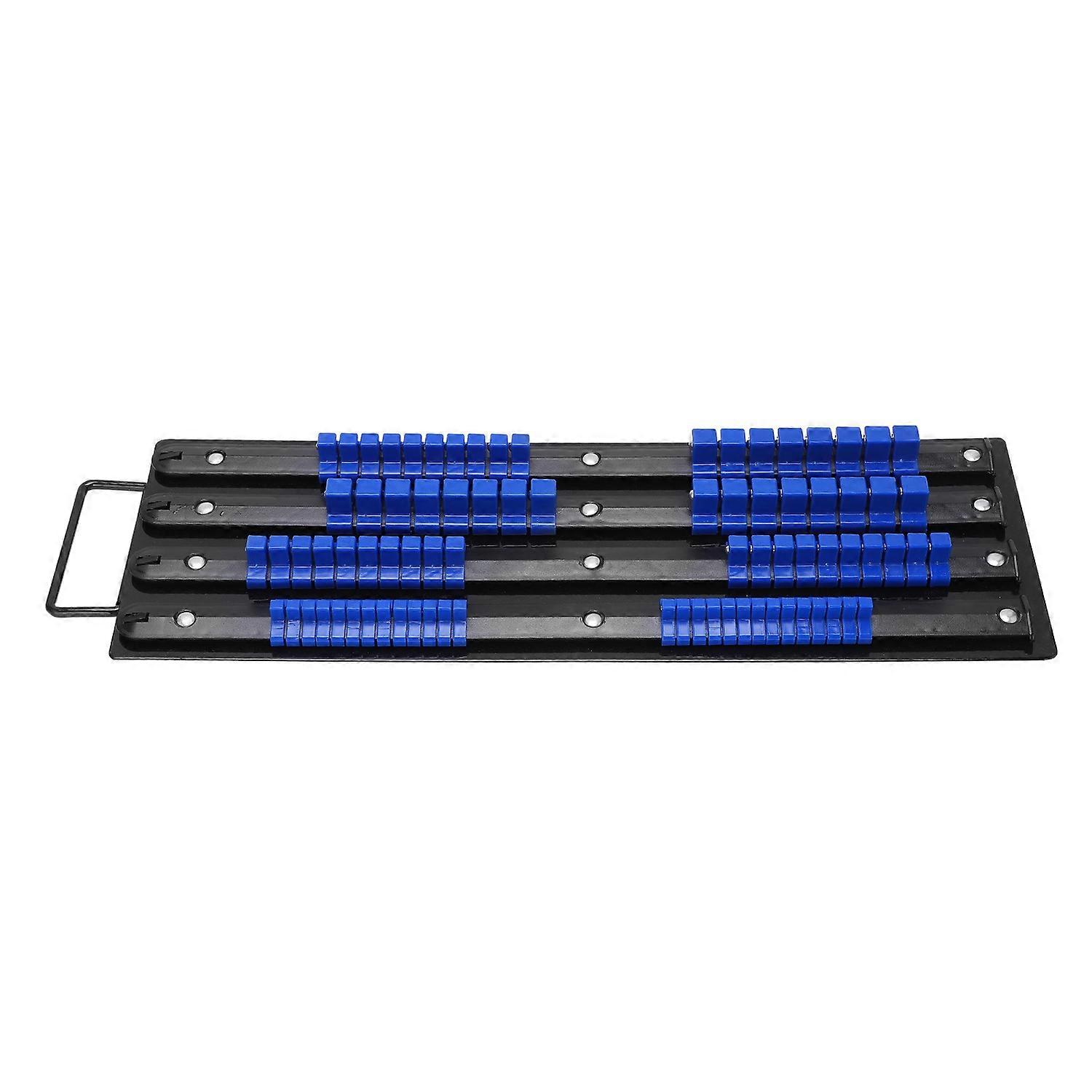 80pcs Socket Organizer Tray Multipurpose ABS 1/4in 3/8in 1/2in Auto Repairing Tools