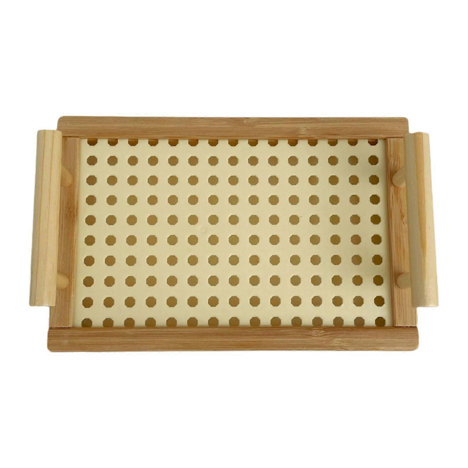 フードサービングトレイカウンタートップオーガナイザー装飾トレイ木製の再利用可能なフルーツ