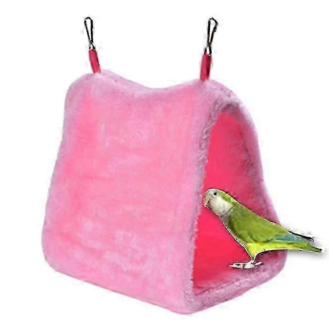 Tente de grotte de hamac en peluche d’hiver chaud pour cages à oiseaux
