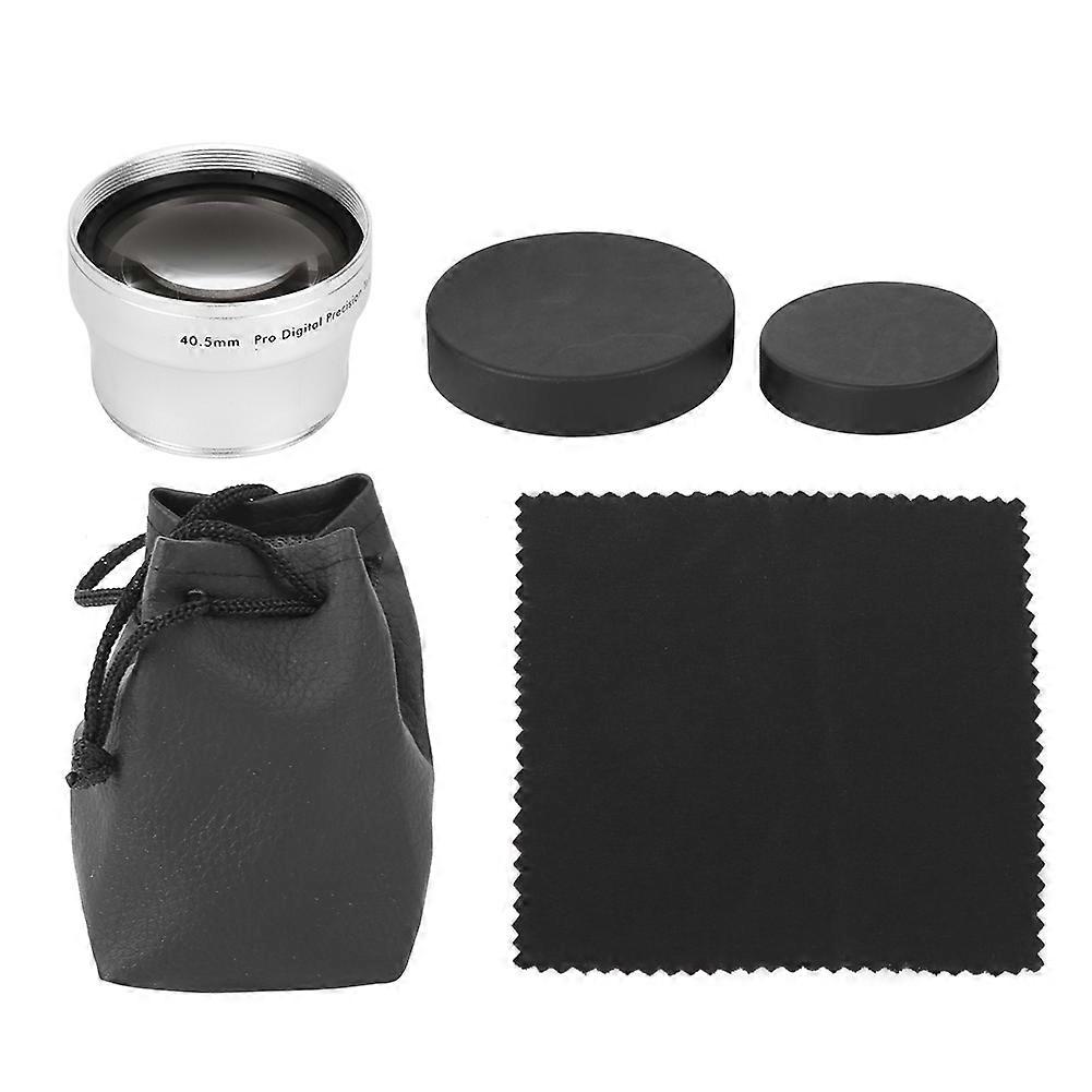 40.5MM 2X Black Aluminum Alloy Magnification Additional Lens for All 40.5MM Opening Diameter Camera Lenses