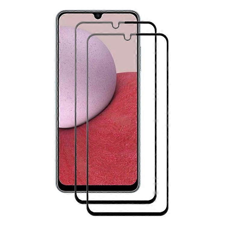 AMORUS 2個/セットSamsung Galaxy A14 5G防爆シルク印刷強化ガラスフィルムウルトラクリアフルグルーセコに対応