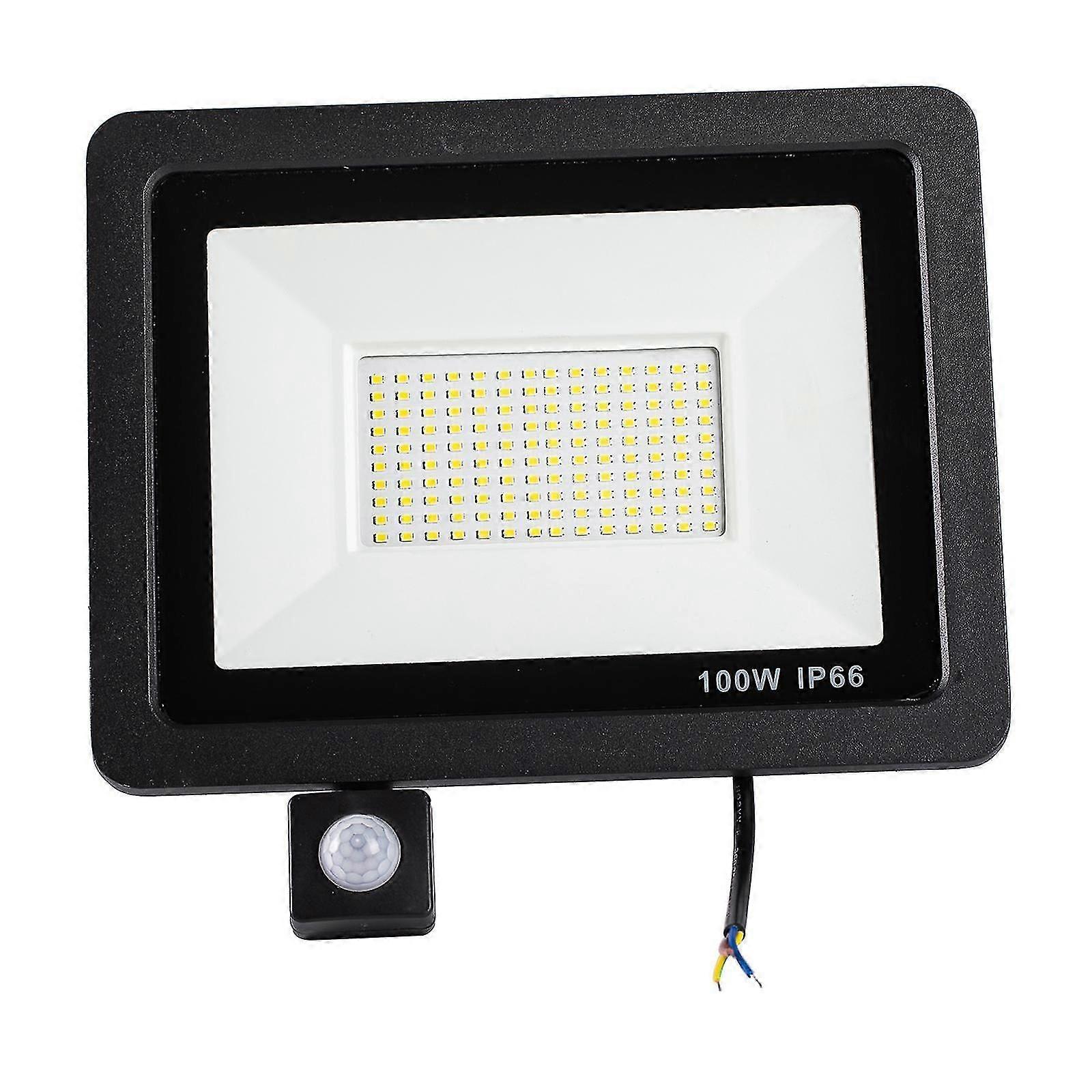 Floodlight Motion Sensor Outdoor Security Flood Light 6500K Lamp 50W Black