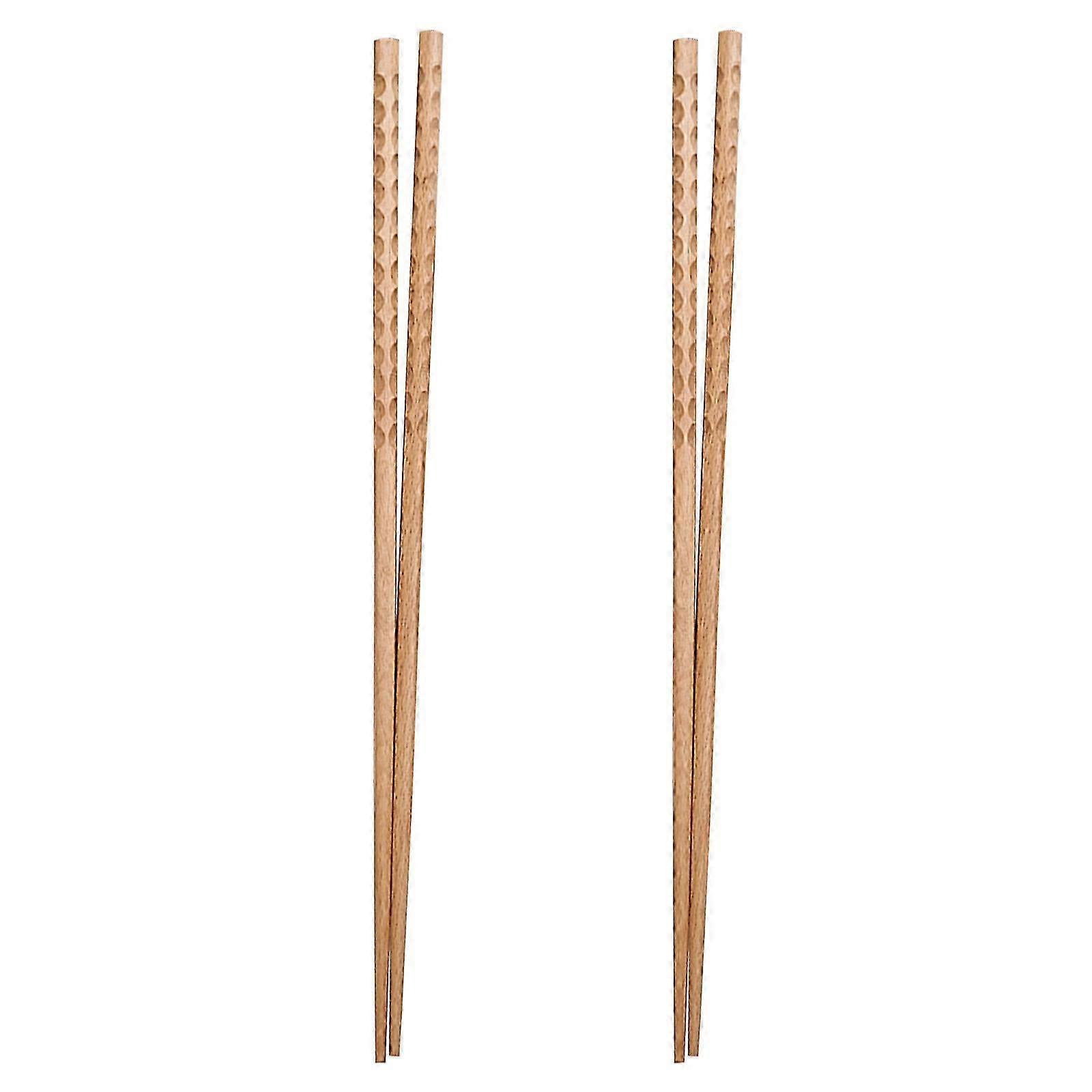 JiaWei 2 Pairs Camping Dinnerware Noodles Chopsticks Japanese Chopsticks Cooking Chopsticks Handmade Chopsticks Hot Pot Chopsticks dsl